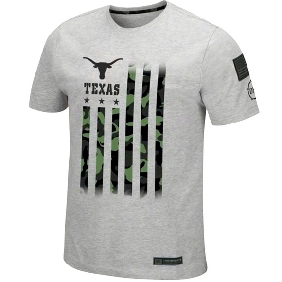 TEXAS LONGHORNS GREY SHORT SLEEVE T SHIRT COLOSSEUM CARTRIDGE LARGE - Picture 1 of 11